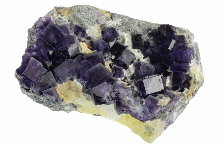 Purple Cubic Fluorite Crystal Cluster - China #125321